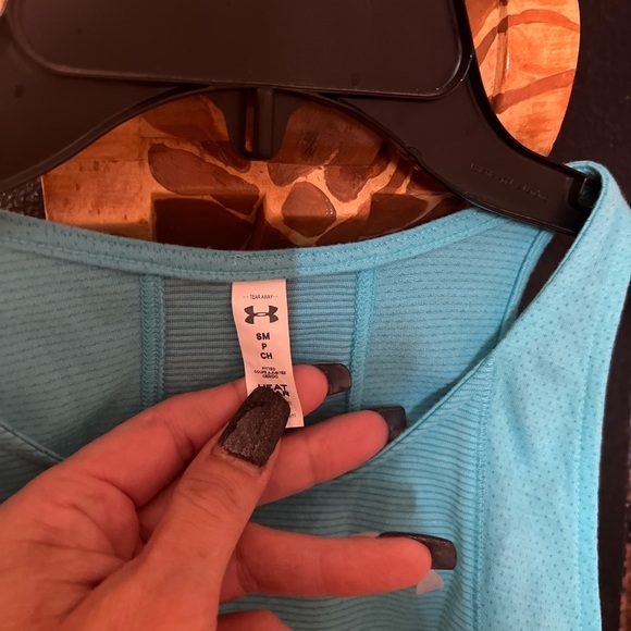 🔥3 for $25🔥 EUC TEAL BLUE UNDER ARMOUR ATHLETIC TANK TOP SZ SM P - Picture 3 of 5